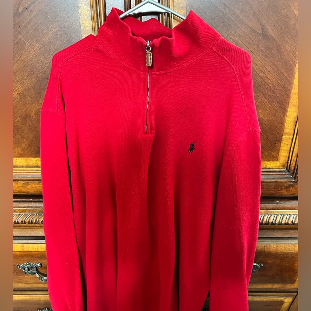 Gently worn Polo by Ralph Lauren 1/4 zip sweater.